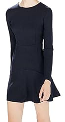 Fall Winter Round Neck Long Sleeves  Dress