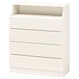 木製シンプルチェスト/タンス 白 【CHESCA】チェスカ