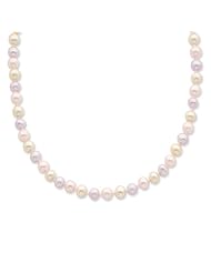 Sterling Silver 18in 5-6mm Pastel Freshwater Cultured Pearl Necklace.