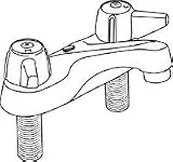 Tools & Hardware : Central Brass 1137-A Centerset Faucet 4-Inch Centers, Chrome