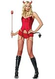 Sexy 4PC Devil Halloween Costume
