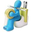 Princess International SS-2000 Mini Supply Station Blue Desk Accessory Pen Tape & Supply Holder
