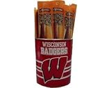 Wisconsin Badgers Sports Canister with Snack Sticks, 36 pc. Beef and Cheddar Snack Sticks