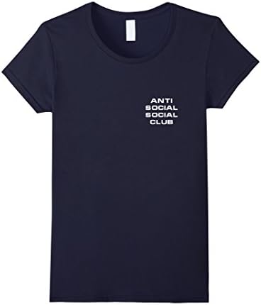 Women's Anti Social Social Club T-shirt Medium Navy