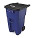 Rubbermaid Commercial Products FG9W2700BLUE BRUTE Rollout Heavy-Duty Wheeled Trash/Garbage Can, 50-Gallon, Blue (Renewed)