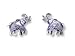 Elephant Post Silver & Enamel Earrings title=