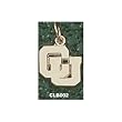 Columbia Univ "Cu" Interlocked 5/16" Charm/Pendant -14K/10K, Stainless Steel or Gold Plated