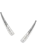 Humble Chic Women's Diamond Spike Ear Crawlers - Ice Fang Stud Earrings