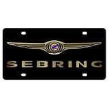 Chrysler Sebring License Plate on Black Steel by Pontiac