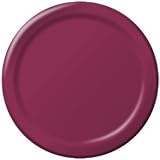 Burgundy 10 Inch Paper Plates (24 Pack)