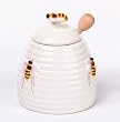 3-piece Set Honey Bee Beehive Pot / Jar with Dipper, 4.2 Inch