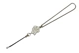(シャネル)CHANEL　カメリアCCトップ　携帯ストラップ　白×ゴールド　並行輸入品 [ウェア&シューズ] シャネル 携帯ストラップ