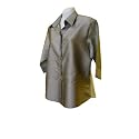 Sirisha Women's 100% Thai Silk Blouse, Silver
