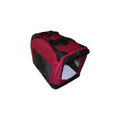 Maroon Pet Soft Crate Carrier for Travel - Indoor and Outdoor *Medium* 24