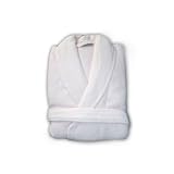 White Microcotton Supersoft Large Bathrobe in Pink