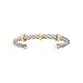 18K Yellow Gold and Sterling Silver Italian Cuff