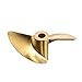 uxcell RC Boat Propeller 4mm Shaft 2 Vanes 37mm 52mm P/D Fan Shape Brass CW Rotating Propeller Props for RC Boat, 1pc