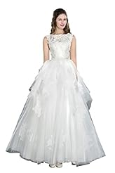 Organza Belted Applique Lace-Up  Dress