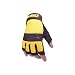 Dewalt DPG23M Fingerless Synthetic Leather Palm Work Glove with Spandex Back Velcro Wrist, Medium