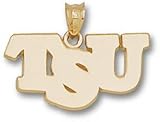Troy State Trojans Solid 10K Gold ''TSU'' Pendant