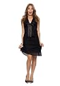 Astrapahl, Kurzes Chiffon Kleid im Neckholder Stil, Farbe schwarz
