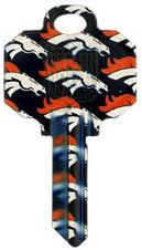 Denver Broncos Kwikset KW1 House Key