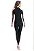 Micosuza One-Piece Swim Surfing Suit Swimsuit for Women Long Sleeve Pink and Black