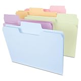 Smead SuperTab Folder, Letter, 11 Point, 1/3 Cut Tab, Assorted Colors, 100 Per Box (11961)