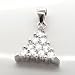 090 Carat Round Diamond Cluster Pendant In 18ct Solid White Gold