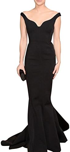 ZLMDS Women's Bodycon Sexy Formal Cocktail Sleeveless Mermaid Dress Black
