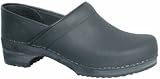 Sanita Women's Wood Classic Closed Back Black Oiled Clog