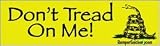 Don't Tread On Me - Political Bumper Stickers (Medium 10x2.8 in.)