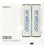 Sanyo eneloop GES-MDR02TG-3U - Battery charger 2xAA - included batteries: 2 x AA / AAA NiMH 2000 mAh
