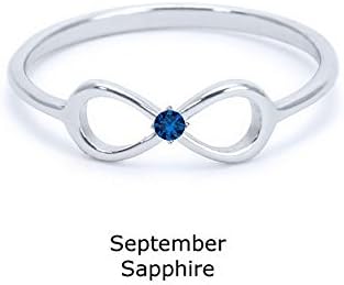 Heavy Casted 925 Sterling Silver Infinity Ring-centered High Quality Cz Stone Available in Sizes 4-12 Size (8)