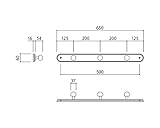 コートハンガー 3本フックブラウン SK-CH-3BR　　新協和