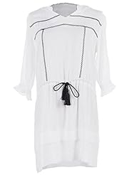  Long Sleeves Notched Notched Collar  Dress With Ruffles