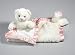 Kisses Pink and White Bear My Banky Crazy Mountain Security Blanket