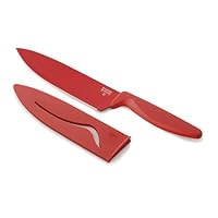 Kuhn Rikon 6-Inch Nonstick Colori Chef's Knife, Red
