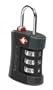 Samsonite TSA Travel Sentry 3-Dial Combination Lock with Sure-Grip Rubber - Black