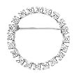 14K White Gold Diamond Circle Brooch - 1.40 Ct.