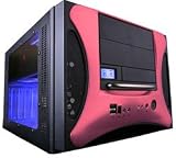 APEVIA X-QPACK2-PK/500 Black/Pink 1.0mm Aluminum w/ ABS plastic front panel MicroATX Desktop Computer Case 500W Power Supply