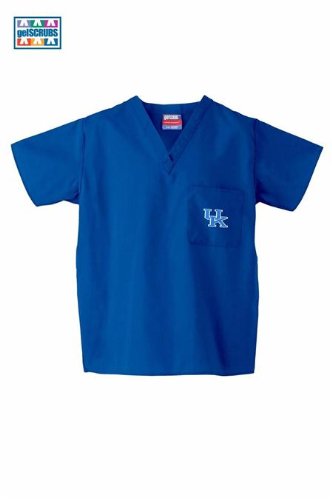 Kentucky Wildcats UK NCAA Unisex Nursing Scrubs Top 4XL