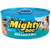 Purina Mighty Dog Lamb and Rice Canned Dog Food 5.5 oz, case of 24