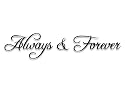 ALWAYS & FOREVER Vinyl wall quotes and sayings love home lettering decal art decor