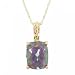 Yellow Gold Pendant & Necklace Fancy Mystic Fire Topaz
