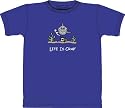 Scuba Shark T-Shirt by " Life is Crap " 100% Cotton Short Sleeve Shirt in Adult Sizes