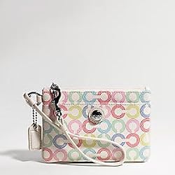 Coach Signature Coated Wristlet Bag Case for IPOD 43627 Multi