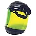 Sellstrom 31200 ArcFlash Black Crown/Chin Guard and Polycarbonate 9.9 Cal Anti-Fog Window Protective Faceshield with Ratchet Headgear