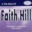 FAITH HILL Country Karaoke Classics CDG Music CD