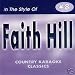 FAITH HILL Country Karaoke Classics CDG Music CD